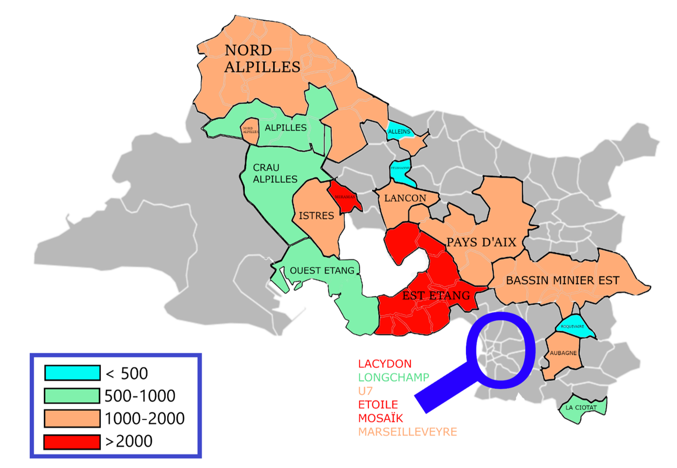 Carte des secteurs 2019